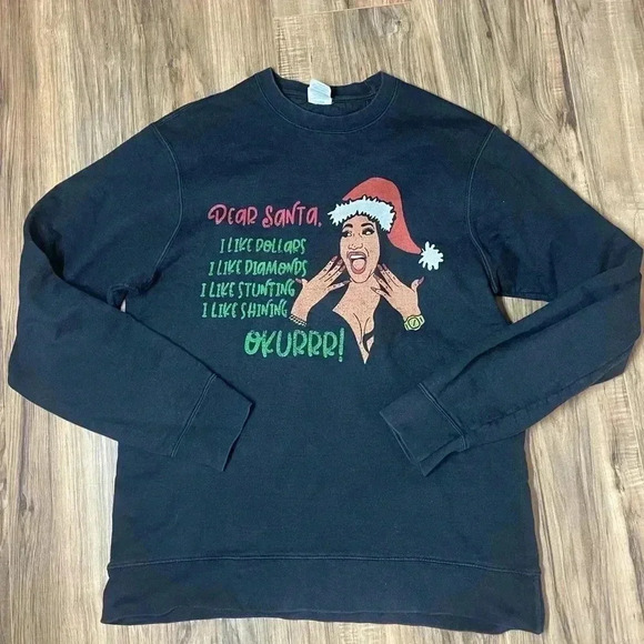 Cardi B Christmas Sweater Men’s size M - Picture 1 of 4